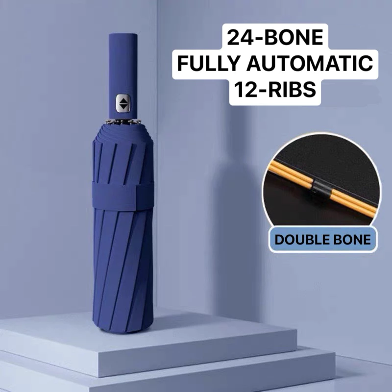 70% OFF 【COD】24 Bones/10 Ribs Automatic Umbrella Windproof Anti-UV Sunscreen Large Umbrella Folding Sunshade