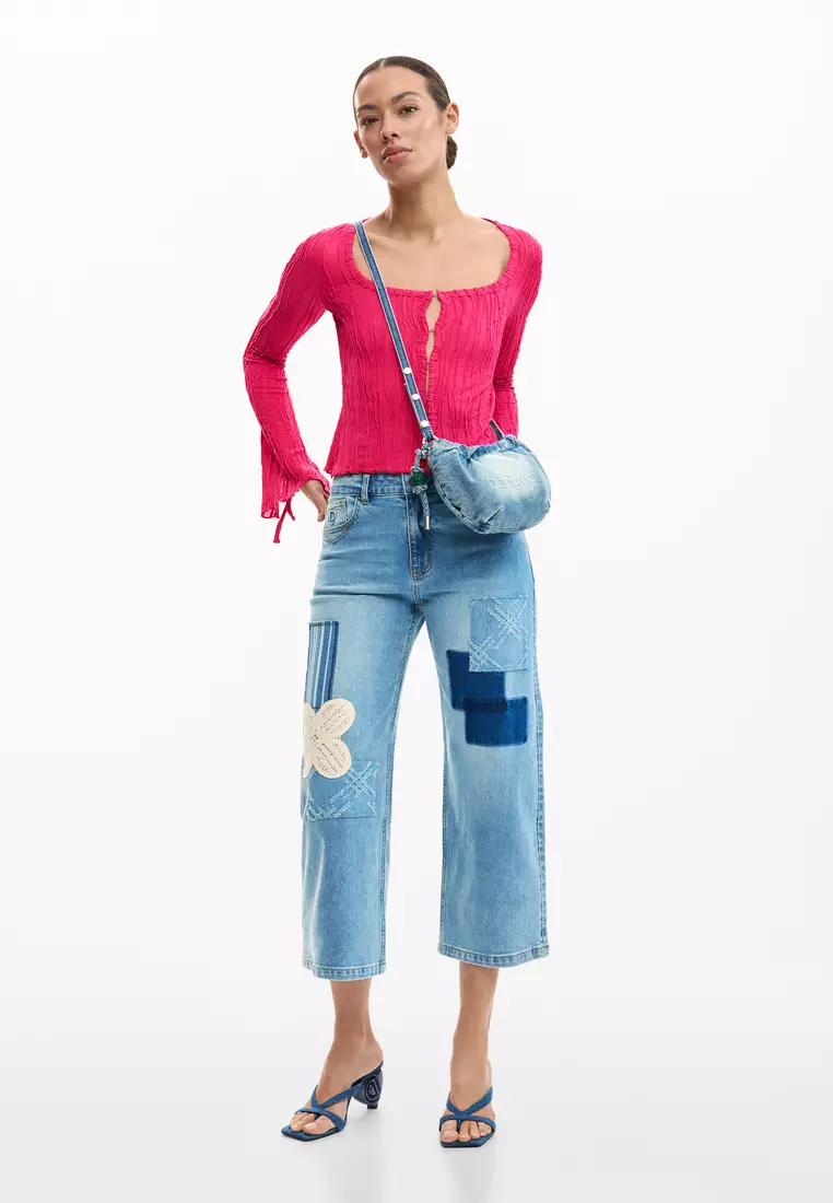 50% OFF Desigual Crochet patch jeans