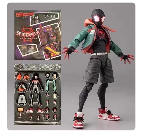 50% OFF Anime Dolls Parallel Universe Miles Morales Spider-Man Joint Movable Ornaments Boxed Figures