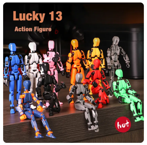 74% OFF Lucky 13 dummy 13 Action Figure 3D Dummy 13 Robot Toy multi-jointed movable 3D printed toy