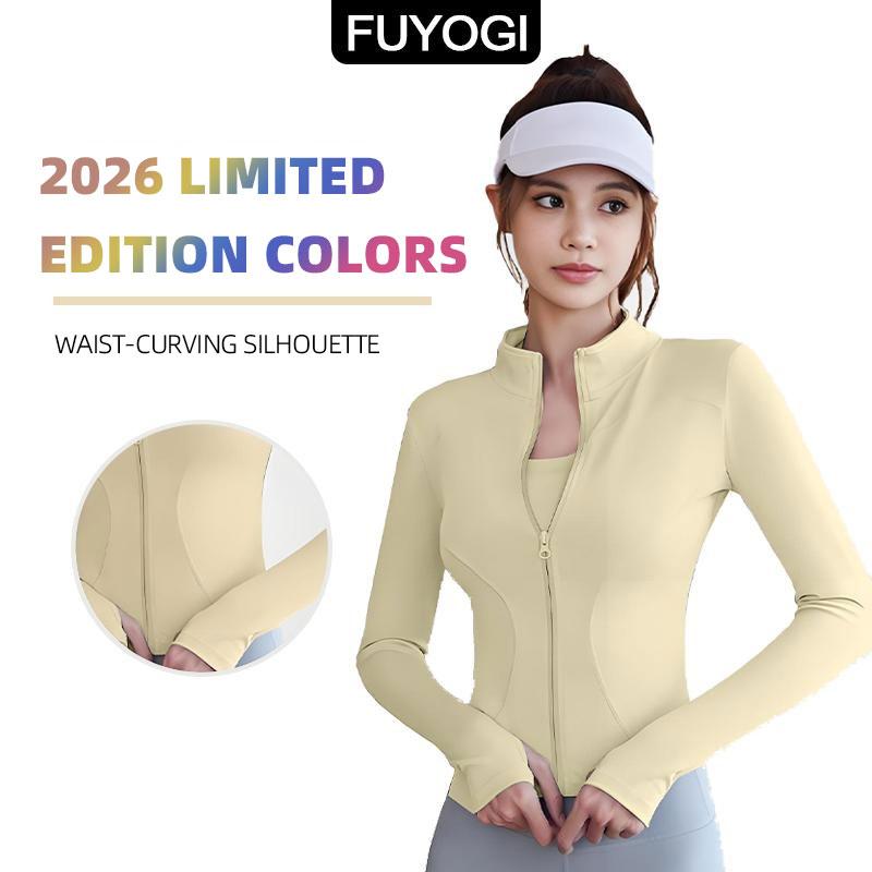 70% OFF FUYOGI Sports Jacket for Women Long Sleevee Multiple Colors Zipper Fitness Running Tops Yoga Clothes