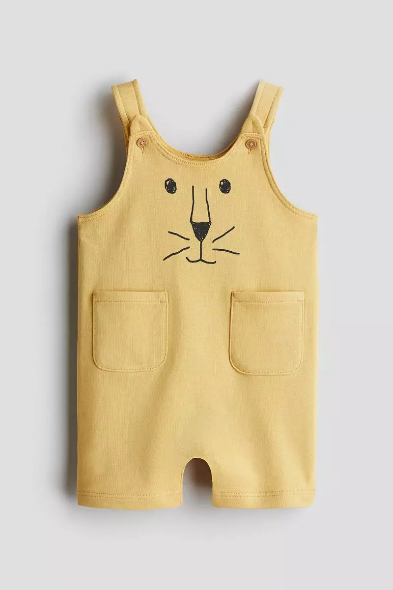 60% OFF Printed dungaree shorts