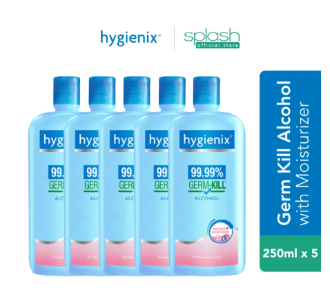 13% OFF Hygienix Germ-Kill Antibacterial Alcohol with Moisturizer 250ml - Set of 5