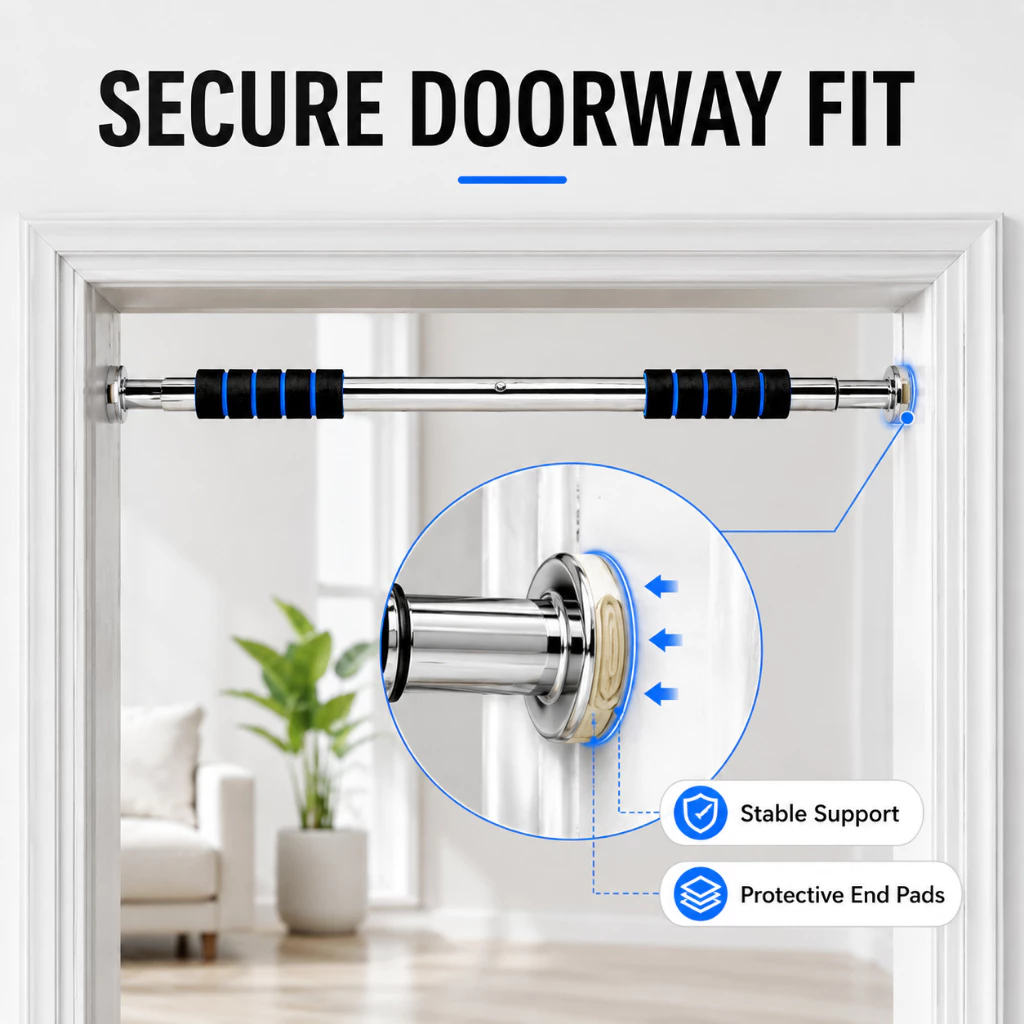 28% OFF JOINFIT Doorway Pull Up Bar Home Gym Adjustable for 60-100cm Horizontal Bars Fitness Horizontal Bar