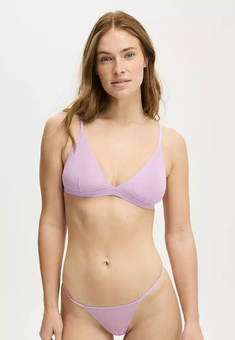 62% OFF Maeve Mesh Triangle Bralette
