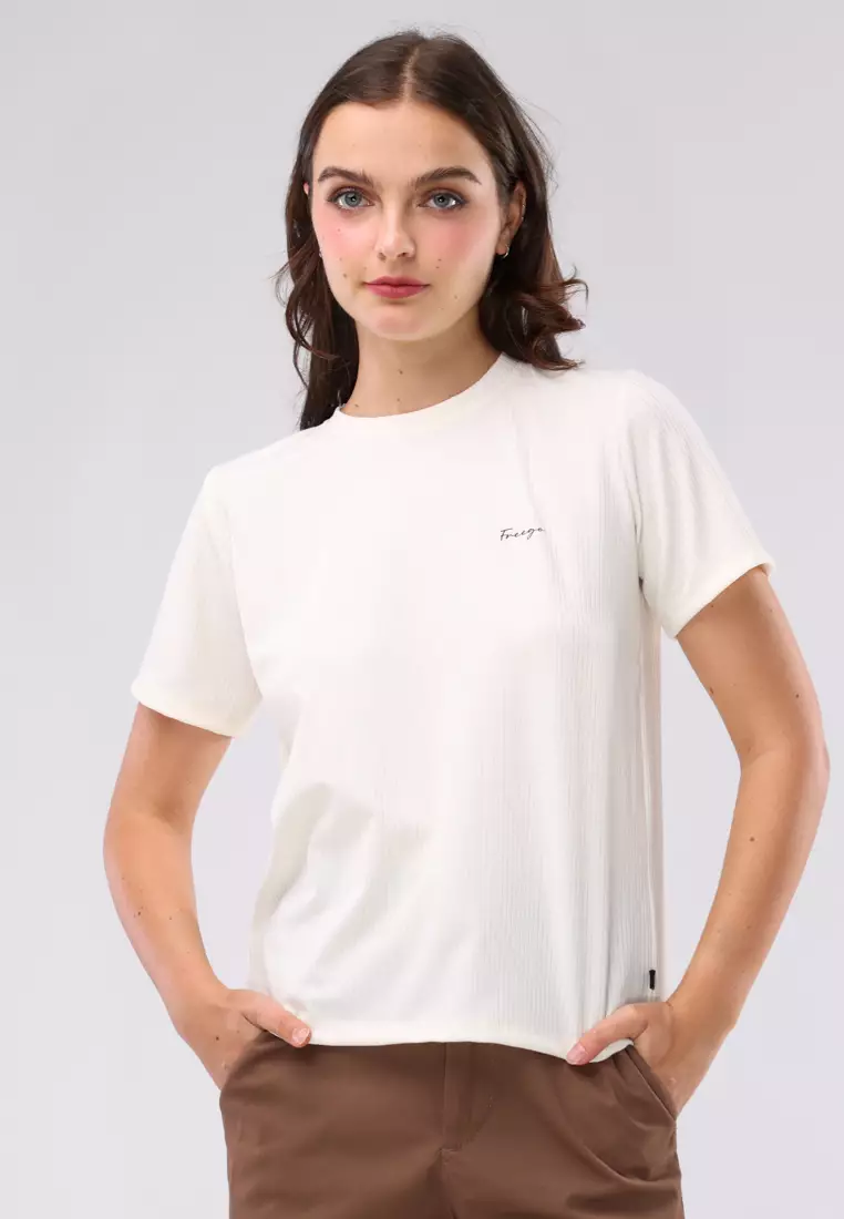 64% OFF Special Ribbing Plain Knits Short Sleeves Blouse