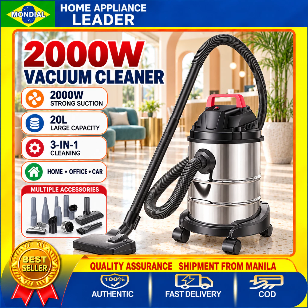 59% OFF【Ready stock】18L Vacuum Cleaner 3in1 WET DRY BlOW 1200W Powerful Household Cleaner