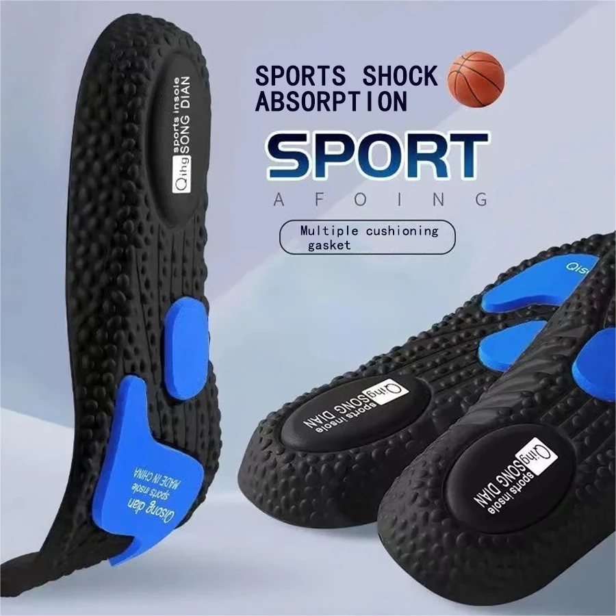 61% OFF High Elastic Sports Insoles Arch Support Shock Absorbing Orthotic Breathable Non Slip Foot Cushion Inserts
