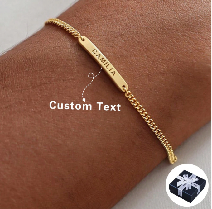 13% OFF Personalized Name Custom Bracelet, Adjustable Stainless Steel English Letter Customized Handmade Rope, Suitable As A Gift
