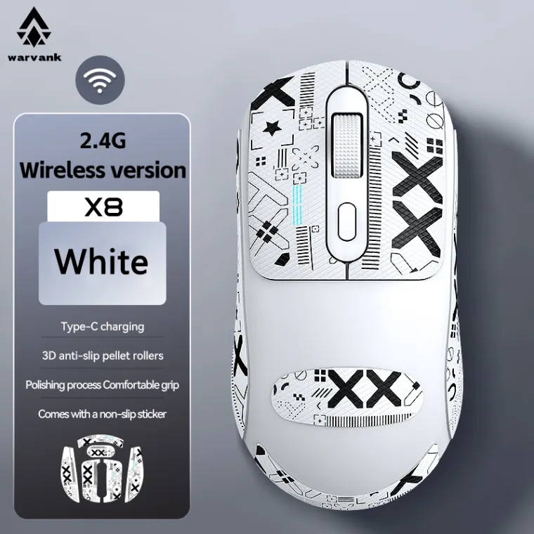 40% OFF Warvank X8 Wireless Gaming Mouse 500mAh TYPE-C Rechargeable Office Mouse Suitable for Laptop Desktop Computers