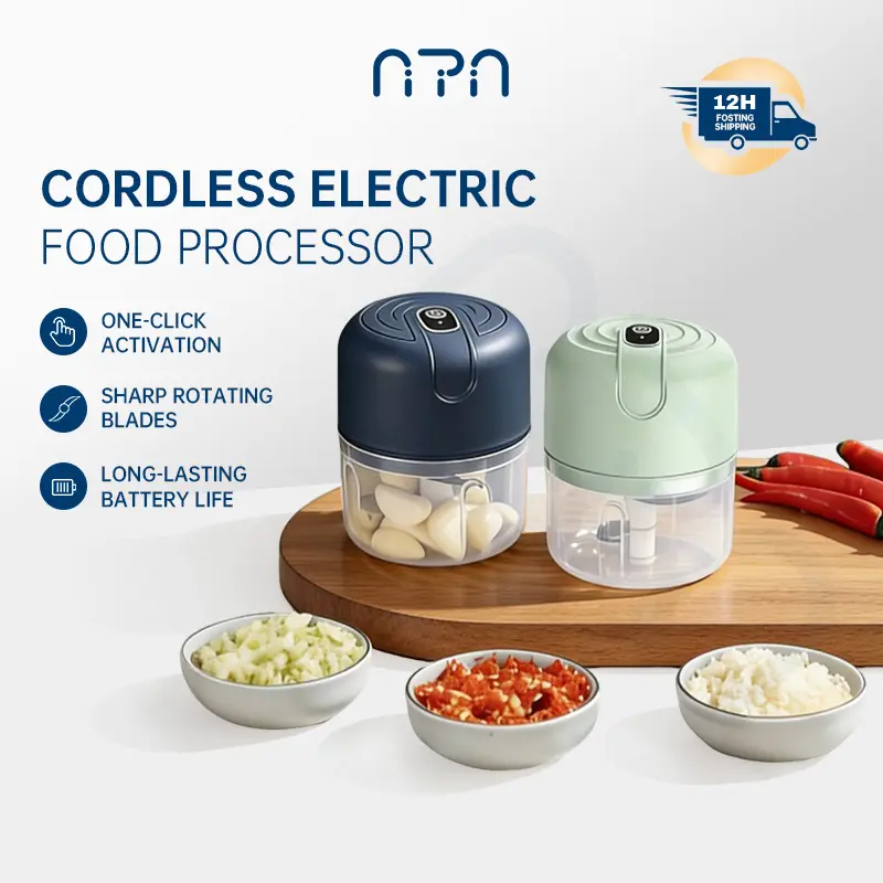 53% OFF Nipiin Kitchen Blender Garlic Food Processor Portable Mini Electric Garlic Chopper Crusher Meat Grinder Mini Vegetable Chili Crusher USB-C Rechargeable Wireless Battery Kitchen Food Processor Garlic Crusher