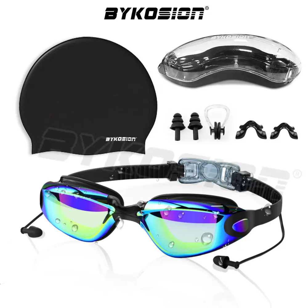 50% OFF BYKOSION HD Swimming Goggles Sets Waterproof Anti-Fog Swimming Goggles No Leaking UV Protection Safety Glasses