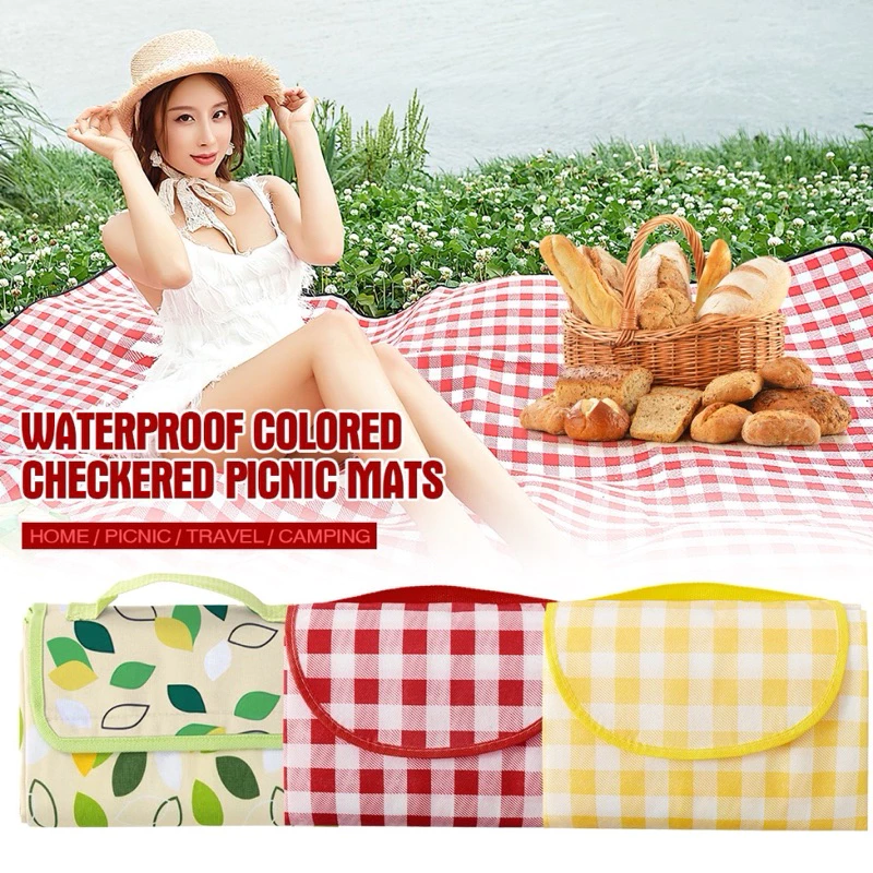 29% OFF 150*100cm Portable Picnic Blanket Mat Outdoor Waterproof Picnic Rug Travel Outdoor Camping Beach Mat
