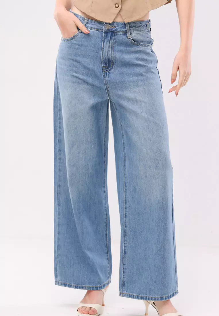 59% OFF Crissa Wide Leg Jeans