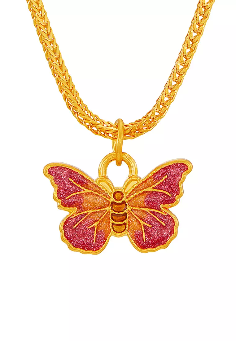 12% OFF HABIB 999/24K Yellow Gold Pendant (Butterfly) 9GP01220525