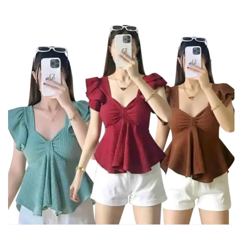 73% OFF Buy 1 Take 2 (Total of 3) Elegant Crepe Twist Top Casual Plain Dress Sandal Basic chic Womenswear Comfy Lady Summer Outfit