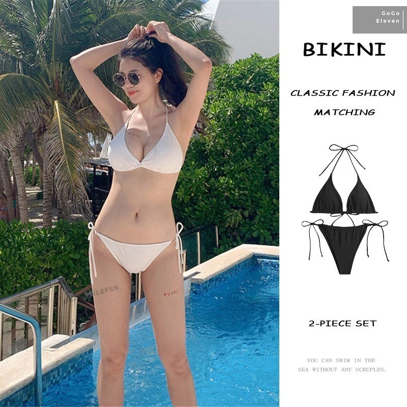 37% OFF Swimsuit Women's Sexy Triangle Bikini Two-piece Vacation Travel Korean Style Strap Fashion Beach Spa Bikini Set