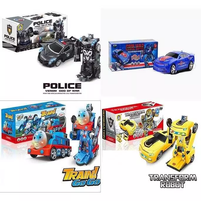 35% OFF Children's electric deformation toy car sound light car toy