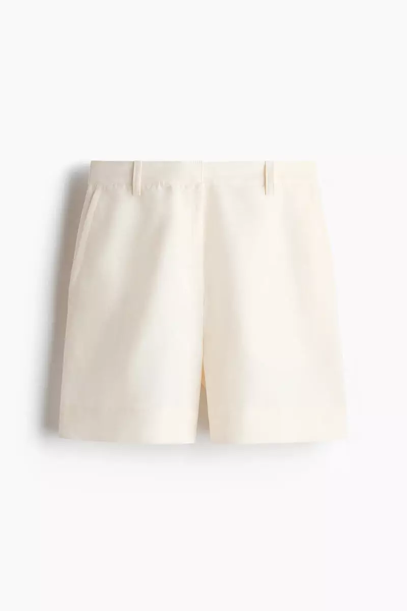 69% OFF Linen-blend shorts