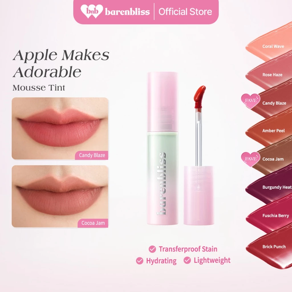 40% OFF barenbliss BNB Apple Makes Adorable Mousse Tint | 12H Transferproof Stain Tint