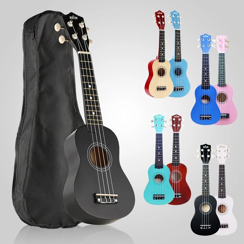 53% OFF RIXTON Ukulele 4 Strings Soprano Spruce Basswood Guitar Set Complete Package Ukulele 21 Inches