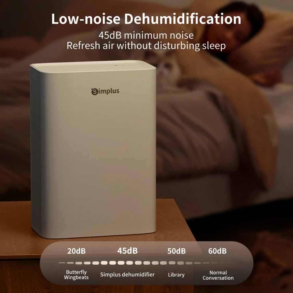 Simplus 2IN1 Dehumidifier & Purifier 750ml/Day Dehumidification HEPA 11 Filter Low Noise