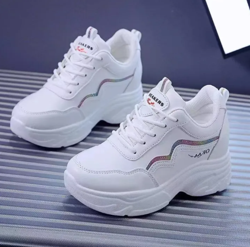 34% OFF Women's sports shoes Running shoes Korean fashion 2023 new rubber casual shoes