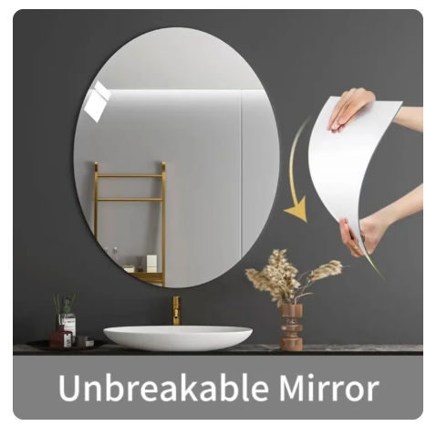 51% OFF HD Oval Round Square Acrylic Wall Mirror / 3D Self-adhesive Wall Stickers / Bathroom Mirrors