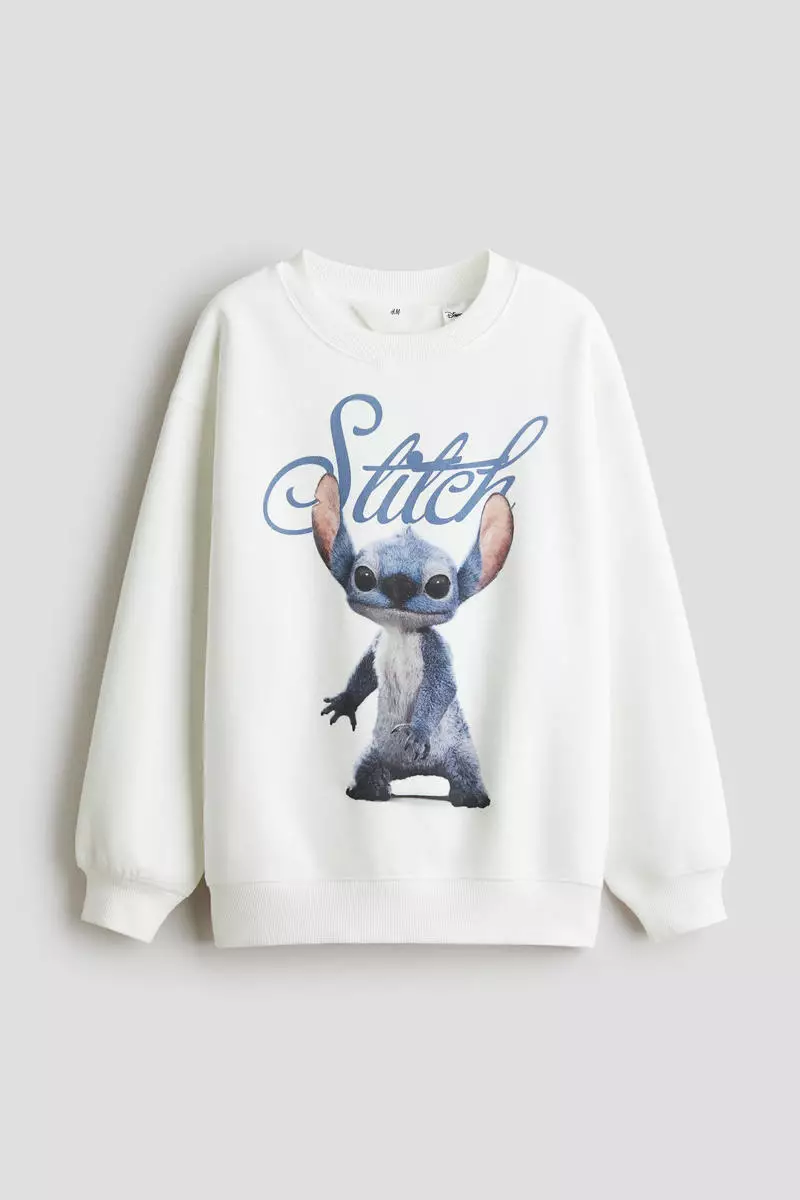 45% OFF Oversized print-motif sweatshirt