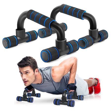18% OFF H-Type Push Up Bar 2pcs Support Fitness Perfect Muscle Push Ups Racks Stand Grip Equipment