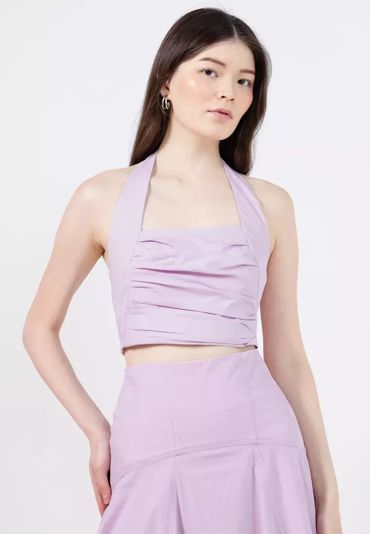 63% OFF Mango Halter Neck Crop Top