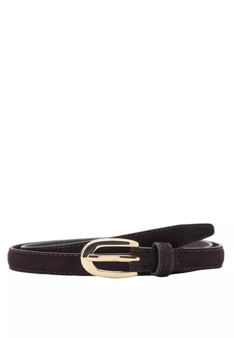 59% OFF Mango Thin Suede Leather Belt