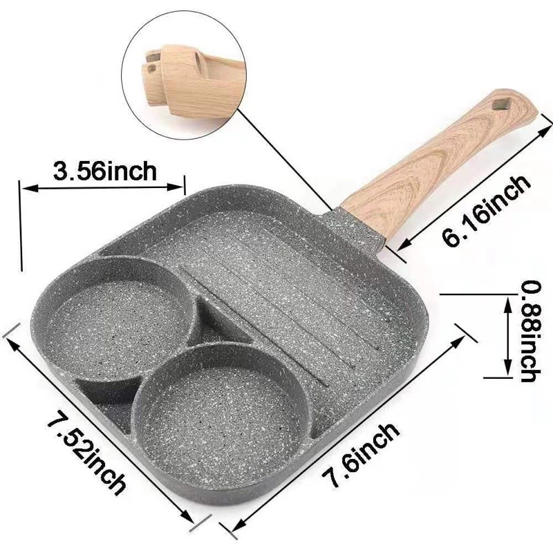 10% OFF New Non stick Aluminum Alloy Multi function Omelette Pan Frying Pan Egg Pan Steak Pan