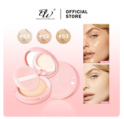 31% OFF DW Sunscreen Compact Powder SPF 25 PA+++ [ Flawless Matte Oil Control Waterproof ] Face Powder 10g