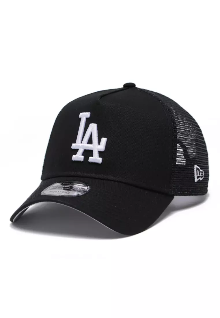 6% OFF New Era Los Angeles Dodgers Essential Black 9FORTY A-Frame Trucker Snapback Cap