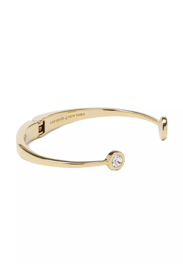 52% OFF Kate Spade Spot The Spade Open Hinge Bangle Black O0RU1340