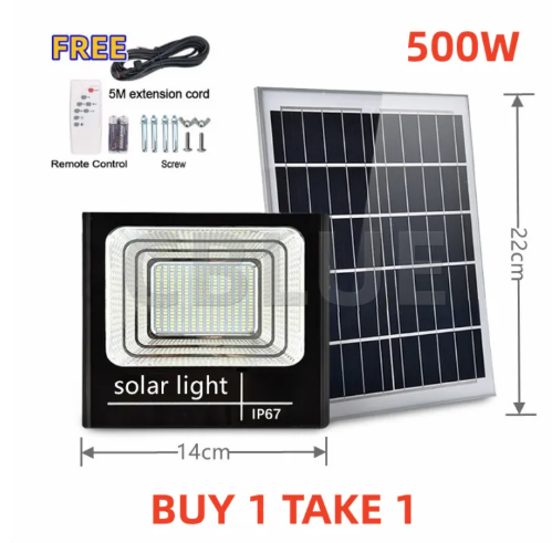 91% OFF （BUY 1 TAKE 1）CBLUE 5 Year Warranty Solar Lamp Outdoor LED Light Remote Control COD Waterproof For Garden Exterior Street Landscape Spotlight Wall Solar