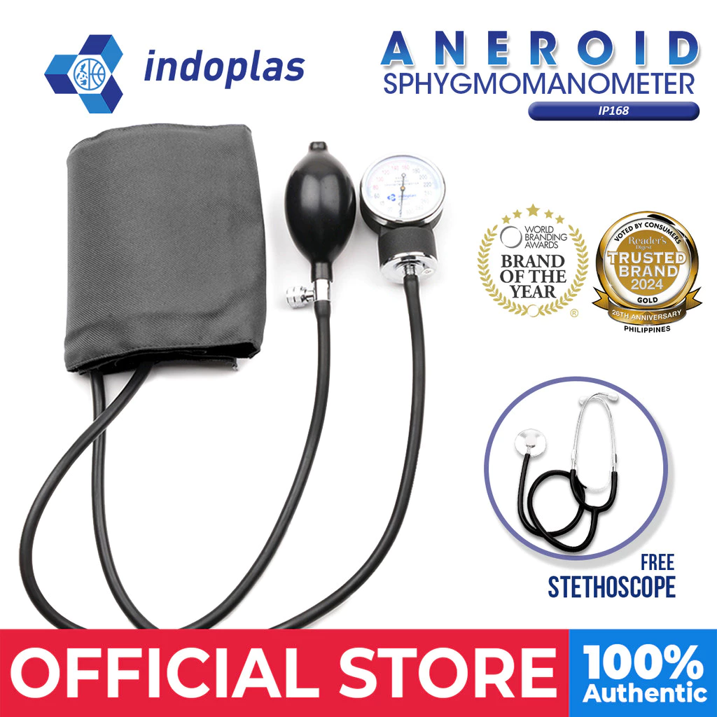 60% OFF Indoplas Aneroid Blood Pressure Sphygmomanometer IP168 With Stethoscope