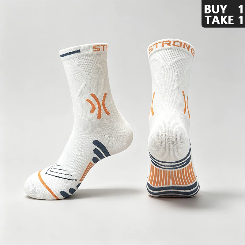 48% OFF Buy 1 take 1 Premium Basketball Socks – Arch Support, Non-Slip, Cushioned Terry Sole, Breathable, Reinforced Heel, Seamless Toe, Odor