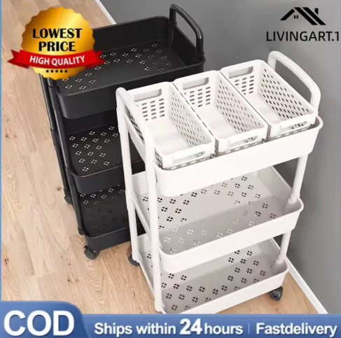 71% OFF COD🔥3/4/5Layers Bathroom Trolley Cart Organizer Kitchen Shelf Rack Shelf Storage Rack With Wheel#XTC#XTC05
