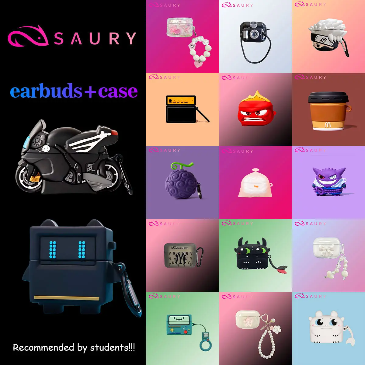 82% OFF XKD 3rd (In-ear headphones+case )3rd Generation Cartoon Silicone Headphone Protective Cover【Recommended styles for students】