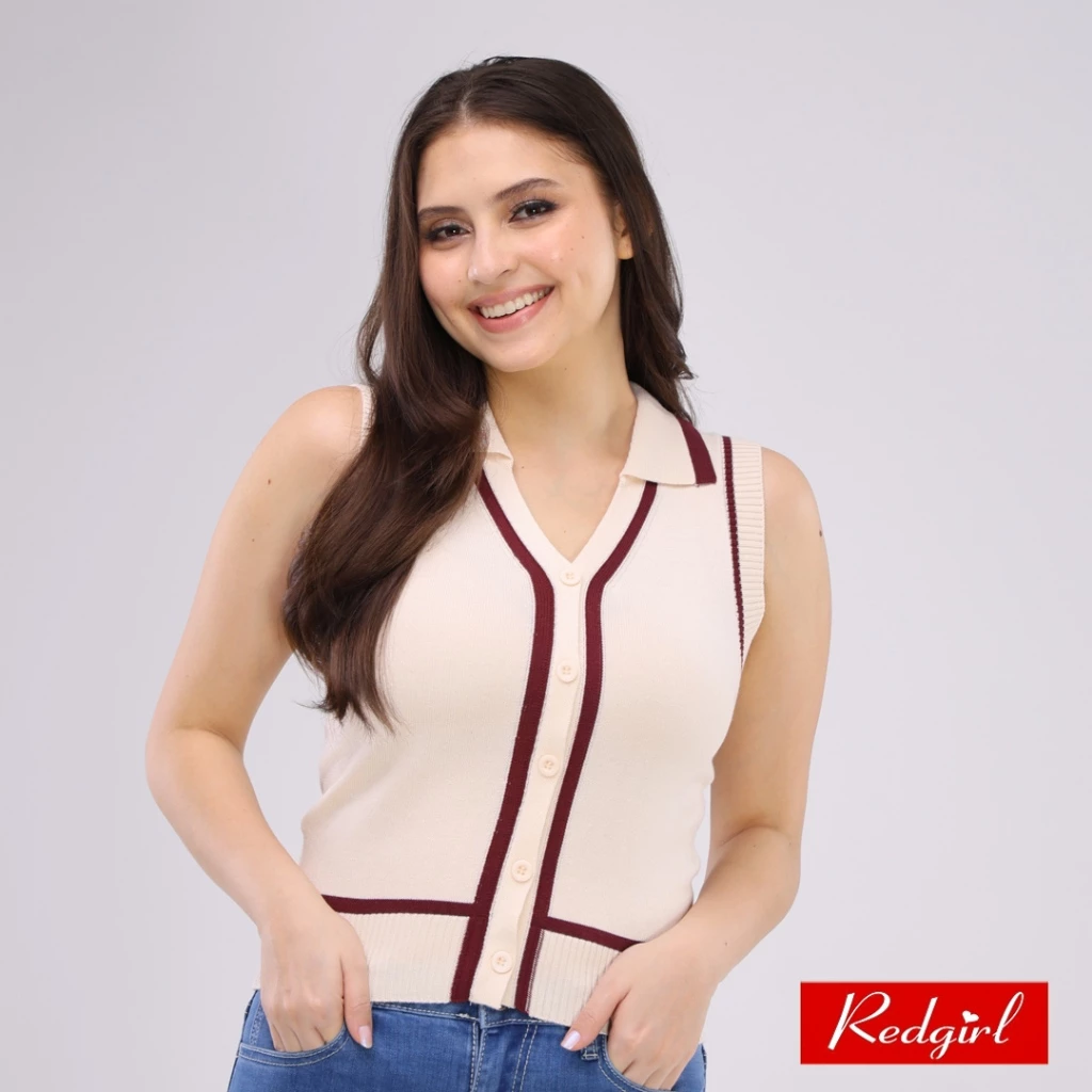 38% OFF Redgirl Knitted Sleeveless Blouse RGT14-0162 [Blouse for women, Tops for women]