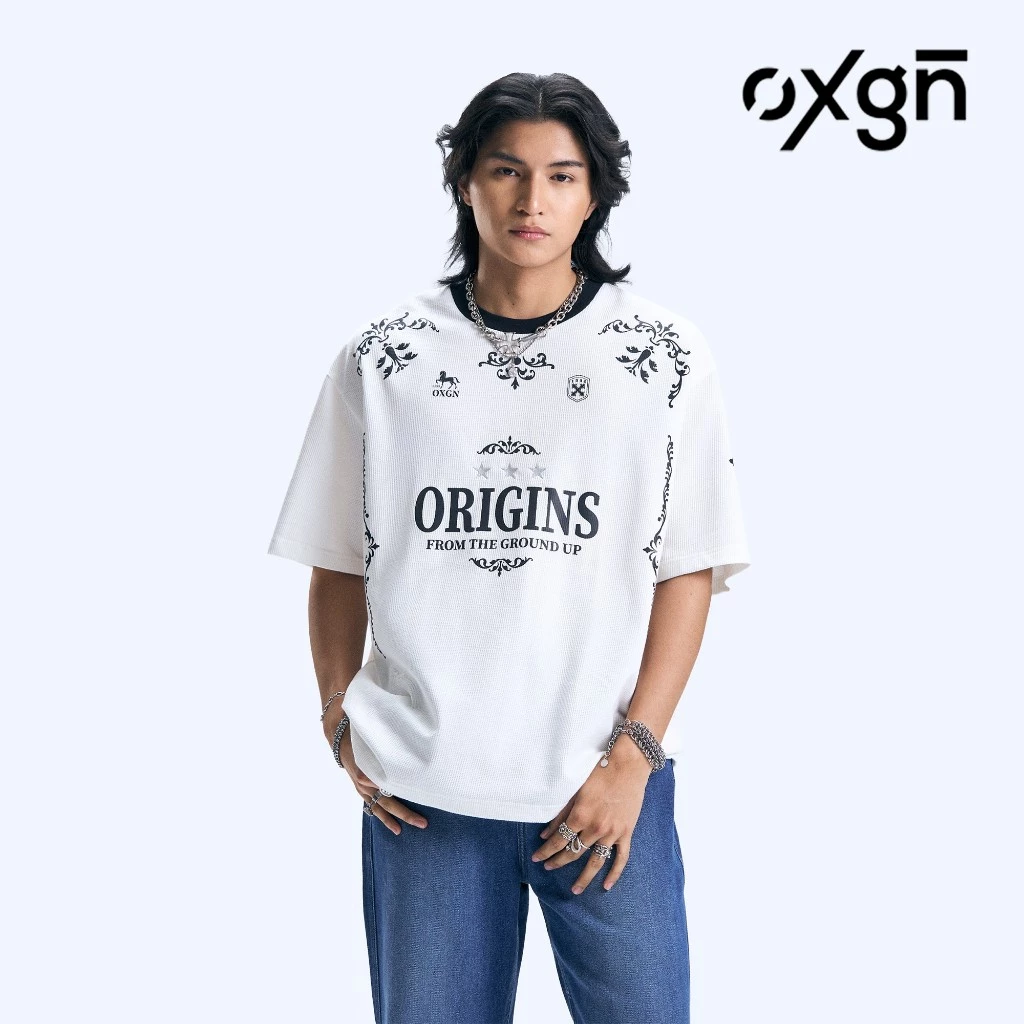 44% OFF OXGN Origins From The Ground Up Ringer Graphic Oversized T-Shirt For Men