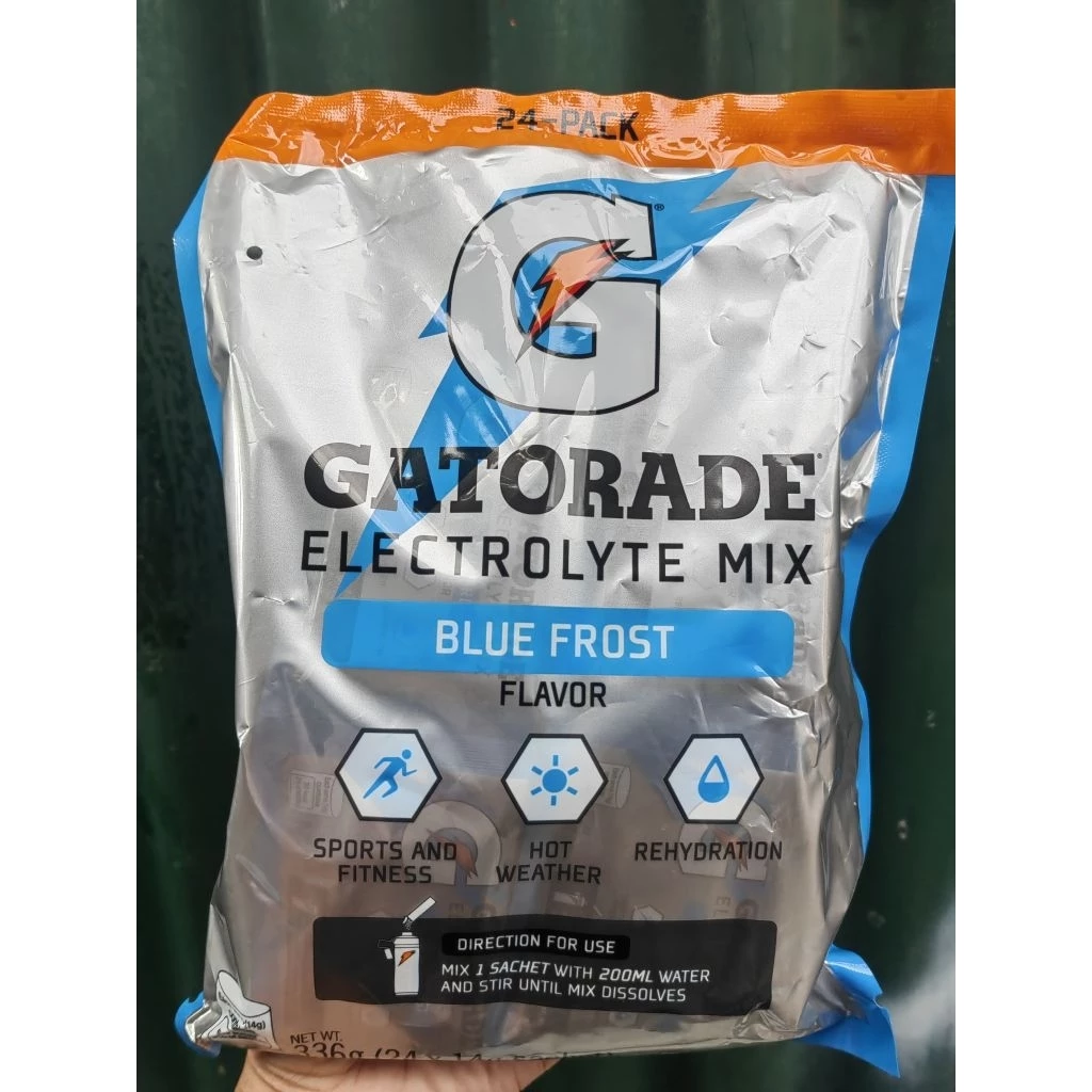 32% OFF Gatorade Electrolyte Mix Blue Frost 24pcs per Pack 14g per pc Good for 200ml