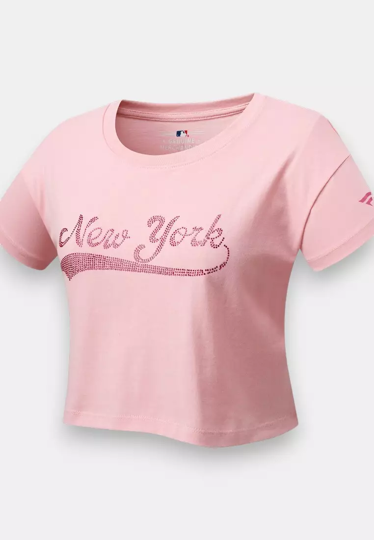 46% OFF MLB New York Yankees Crop Top for Women Gems Collection Cropped T-Shirt [6Q2]