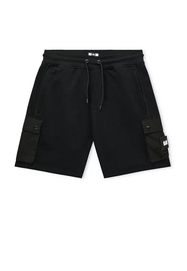 5% OFF Weekend Offender MENS BLACK NOREASTER SHORTS WITH FLAT BINDING