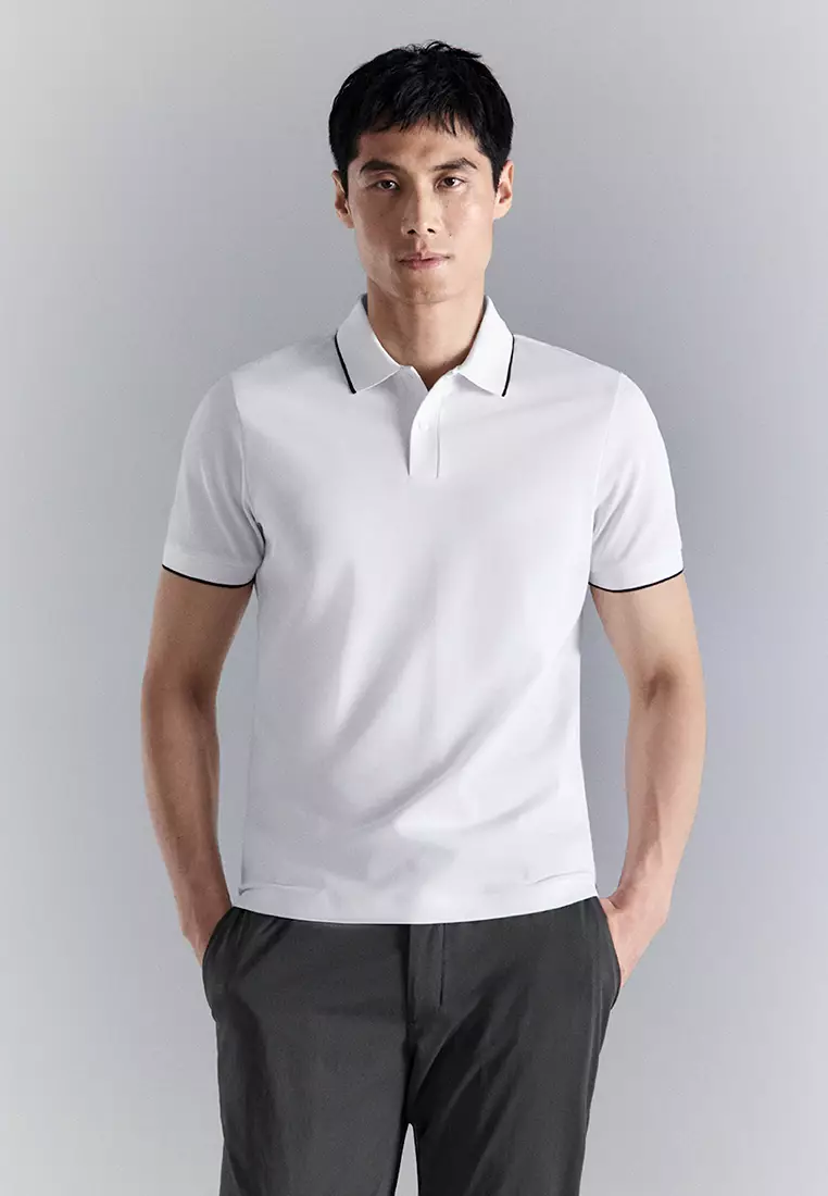 50% OFF Comfort Stretch Piqué Polo Shirt