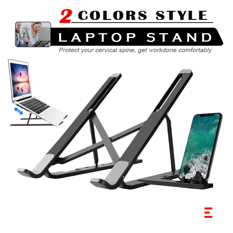 65% OFF 10Levels Laptop Stand With Phone Holder Laptop Holder Foldable Portable Support Stand Desktop Office