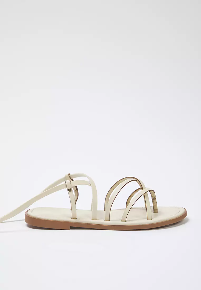 38% OFF Trendyol Beige Ankle Strap Flip Flops Women's Sandals Takss25Sd00021