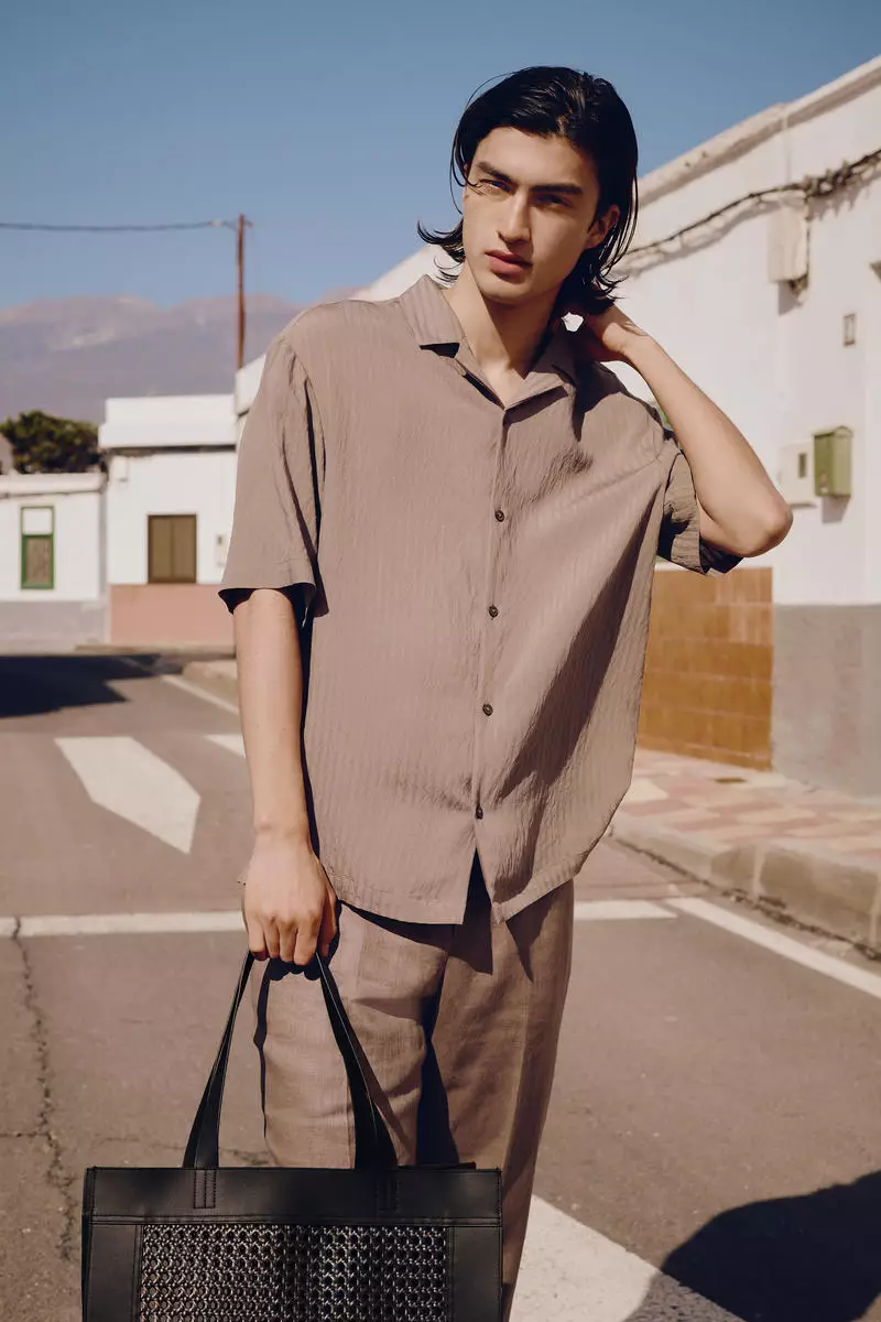 50% OFF Loose Fit Crinkled resort shirt